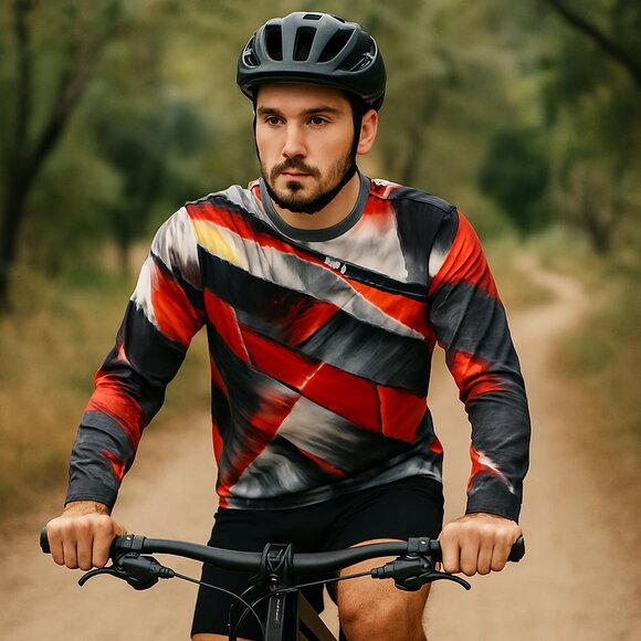 jamie sadock Tops - Jamie Sadock Sz L Art-to-Wear Liquid Knit Sport Active Funky Shirt Top